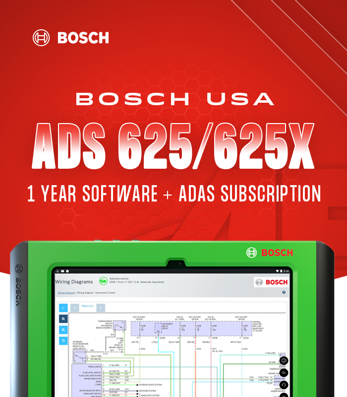 Bosch ADS 625 and 625X subscription with ADAS Software