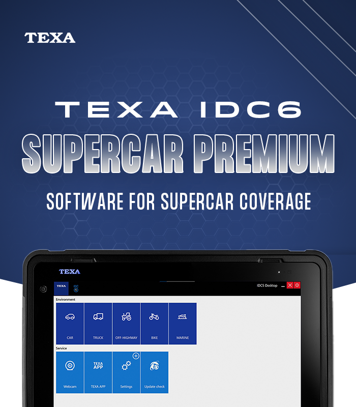 TEXA IDC6 Supercar software interface